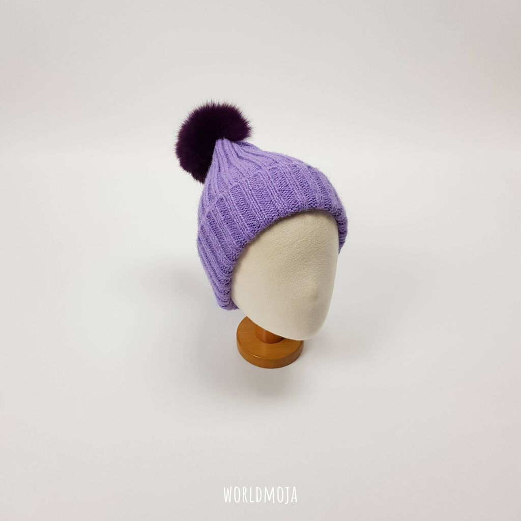 알파카 골지 방울 비니 18