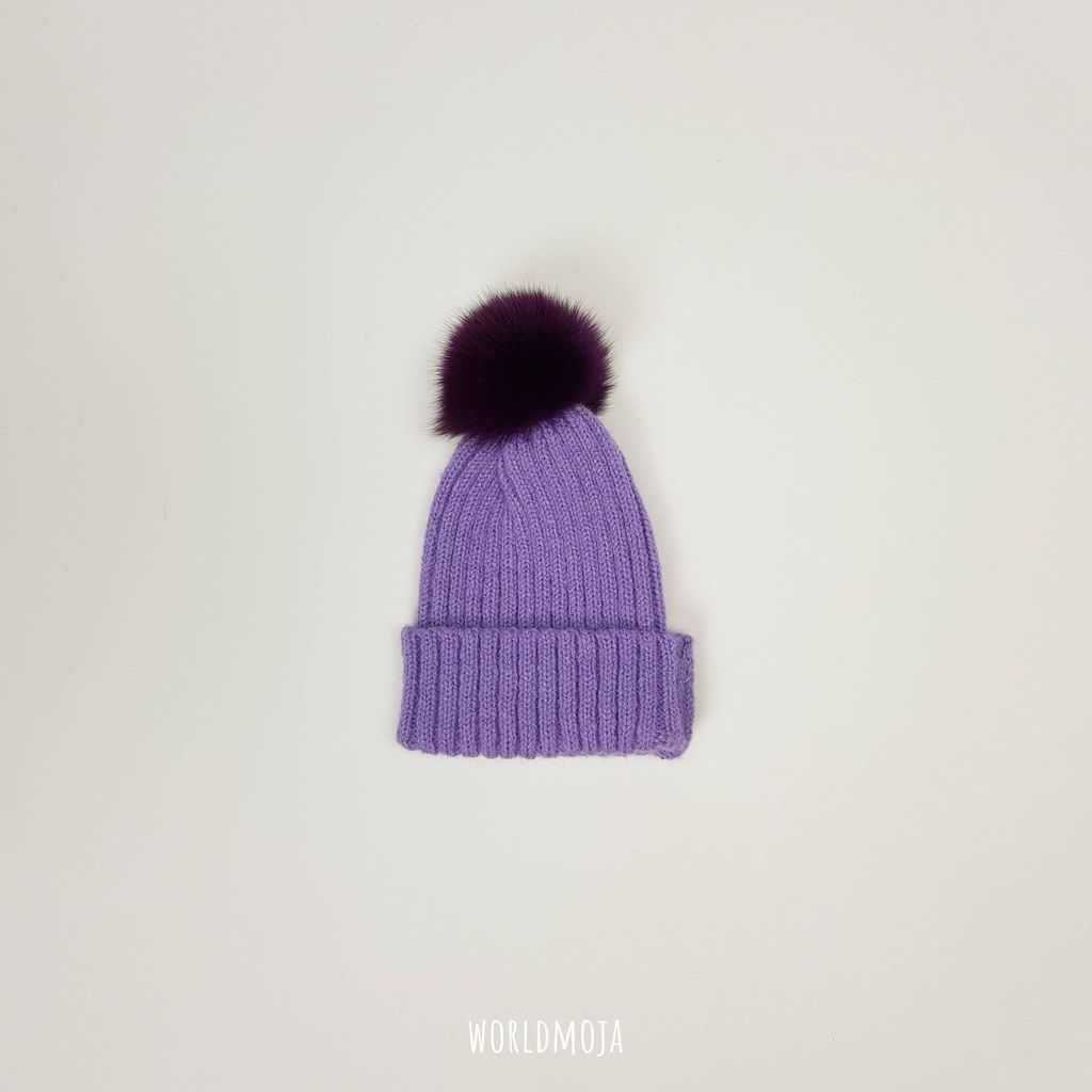 알파카 골지 방울 비니 12