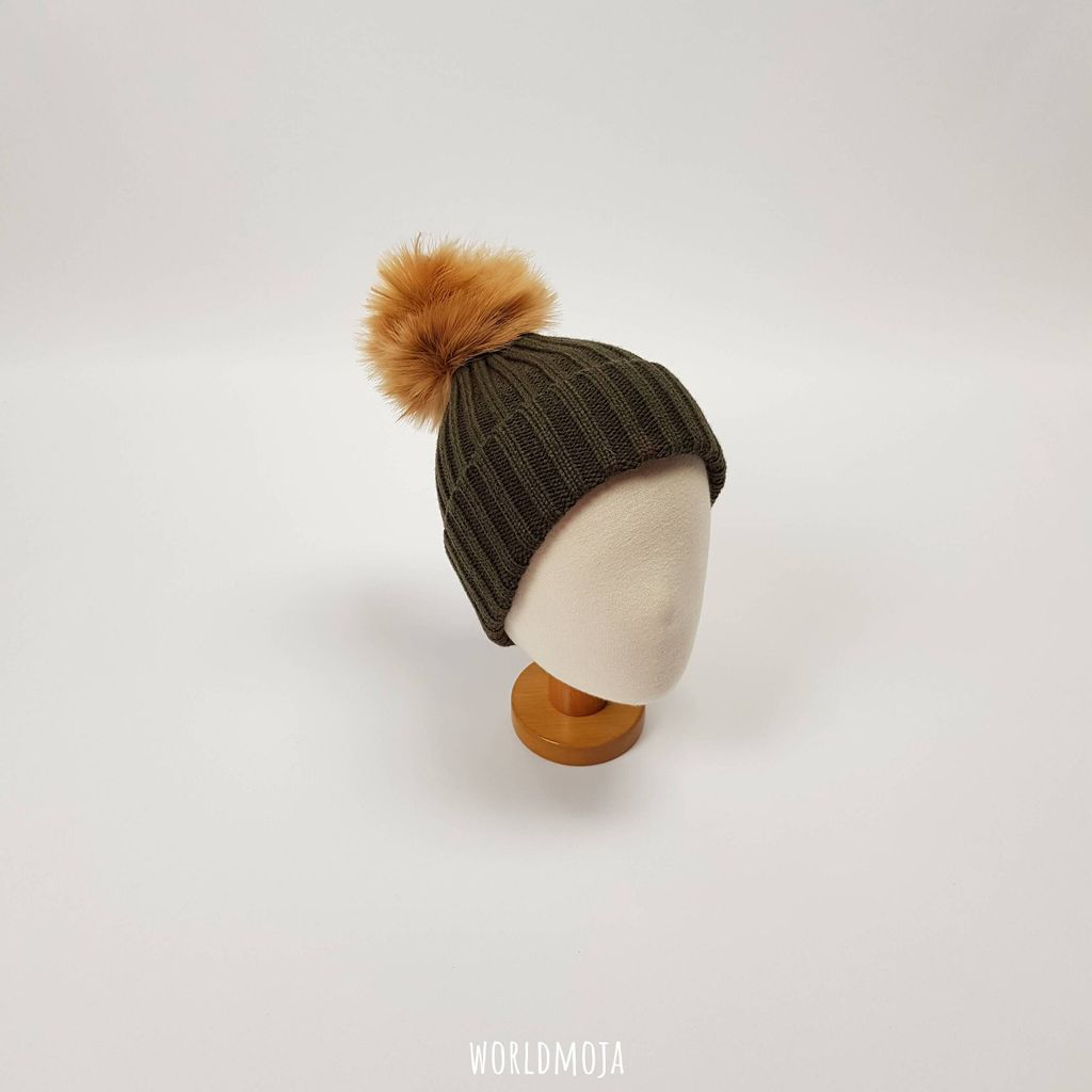 타조털 무지 비니 (아동) 43