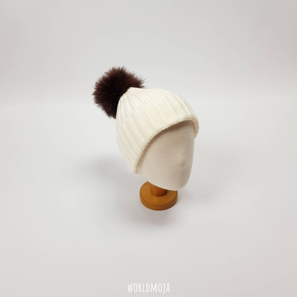타조털 무지 비니 (아동) 46