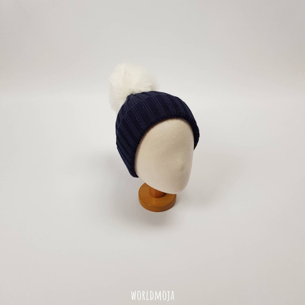 타조털 무지 비니 (아동) 48