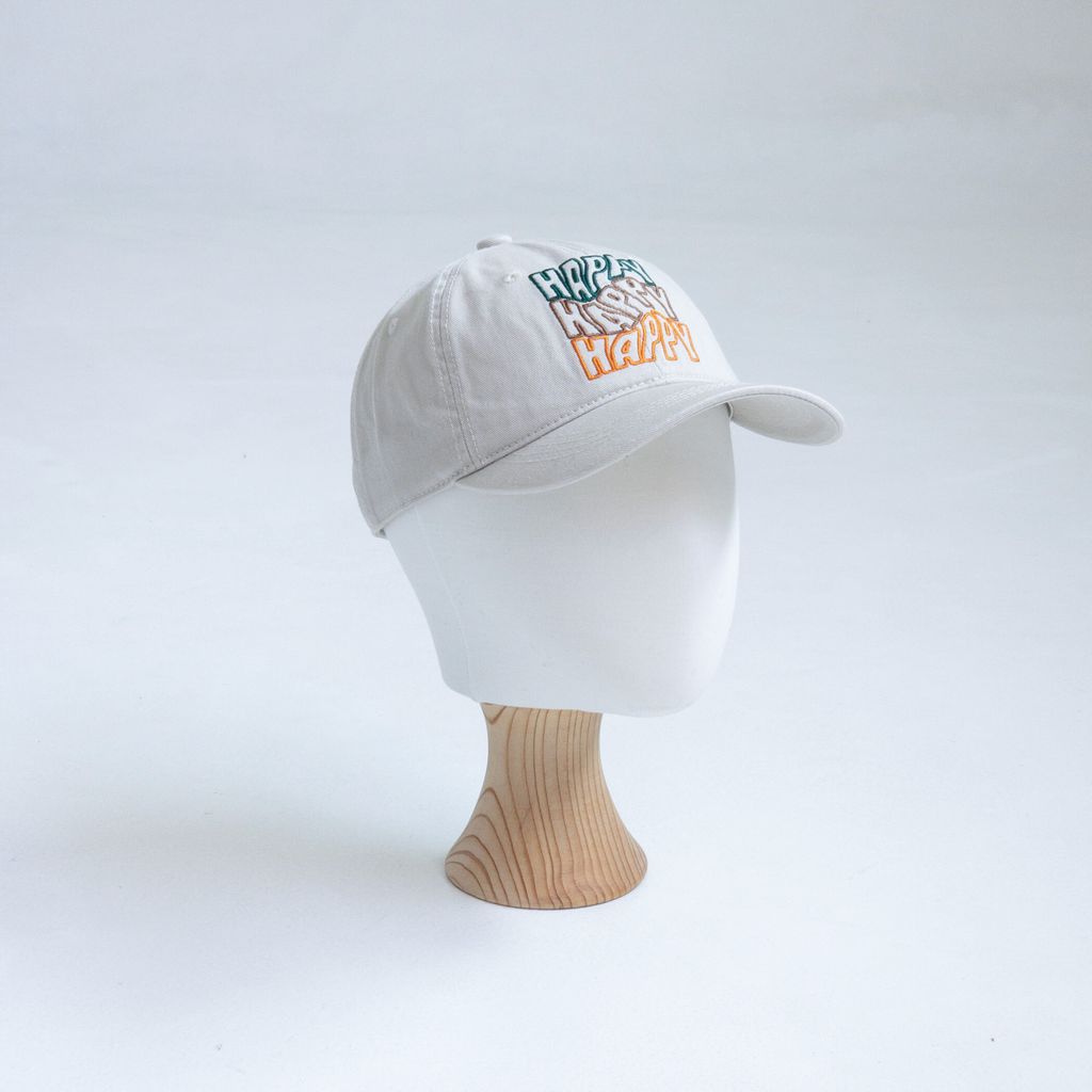해피 웨이브 볼캡_크림