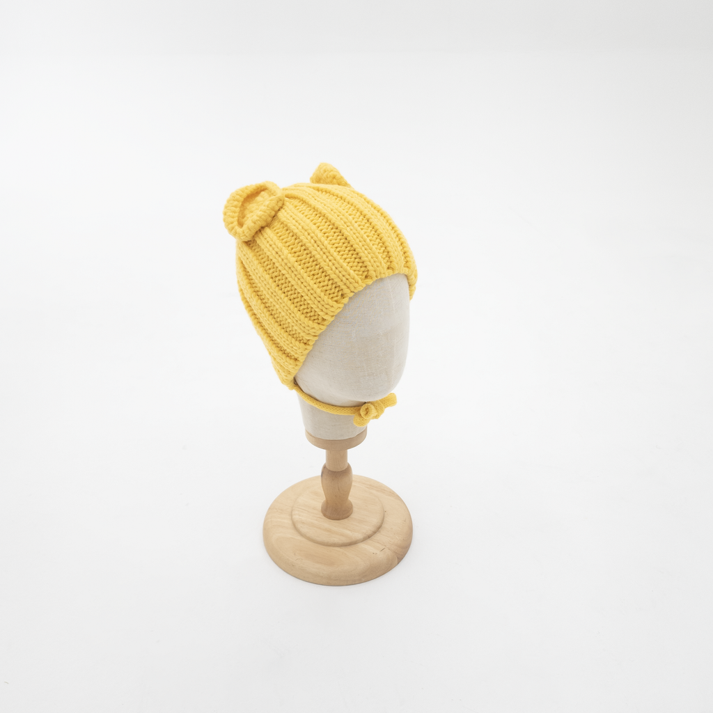 (할인) 곰 귀 보넷_옐로우