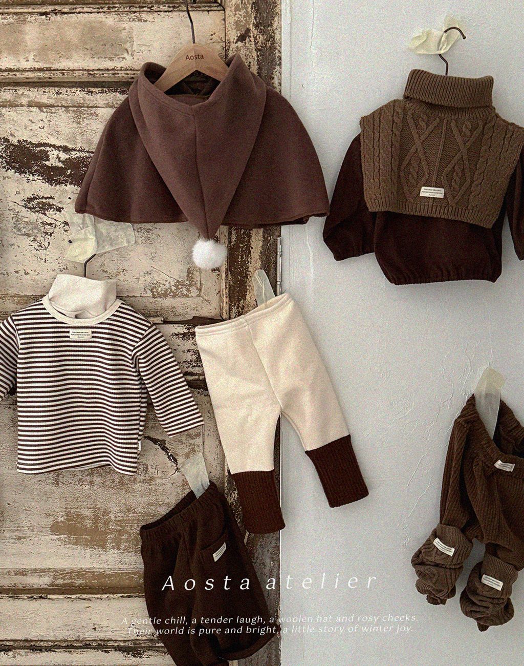 니트넥워머 브라운-13