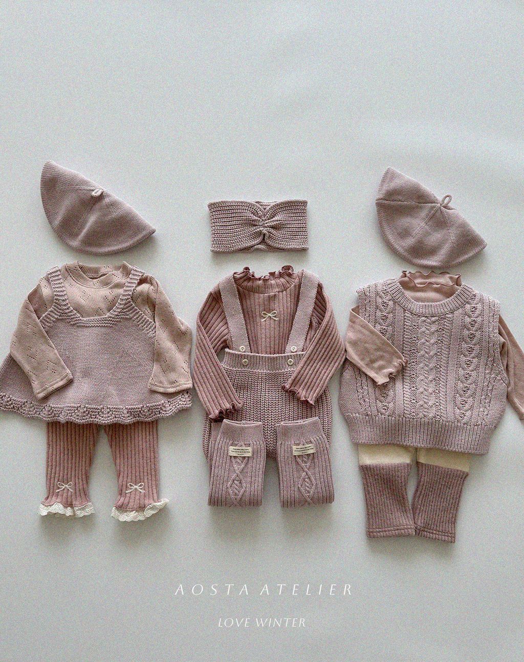 니트베레모 핑크-20