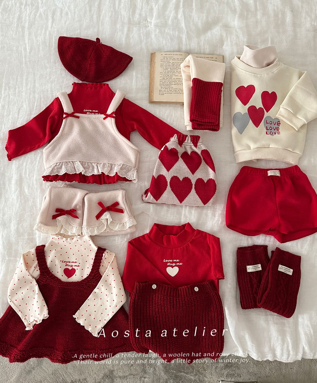 니트풋워머 레드-17