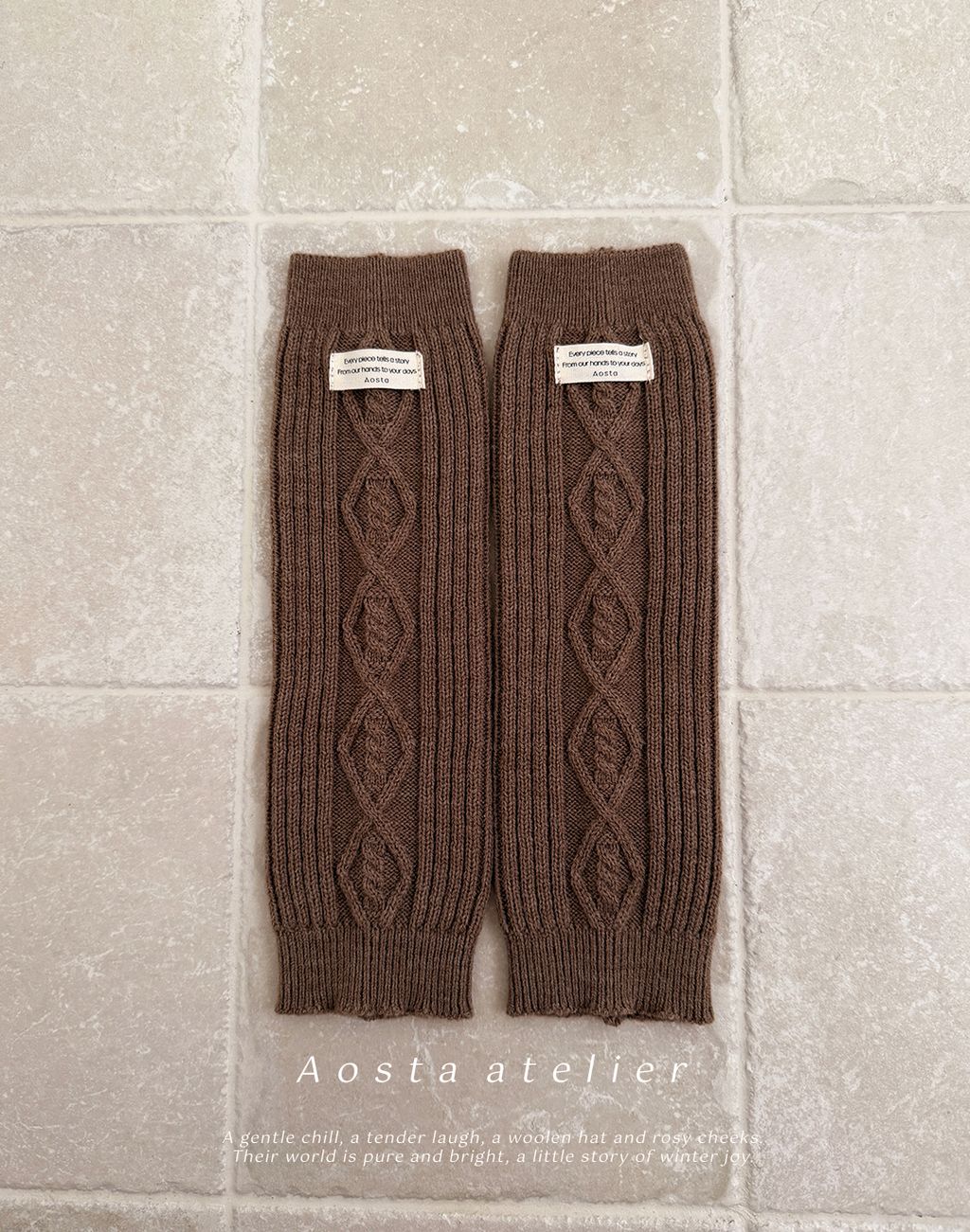 니트풋워머 브라운-7