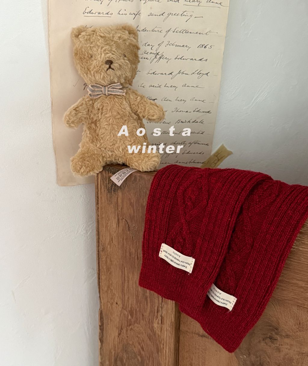 니트풋워머 레드-3