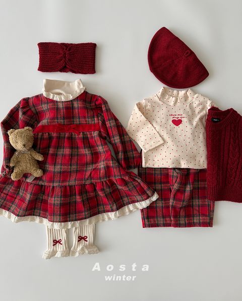 니트헤어밴드 레드-4