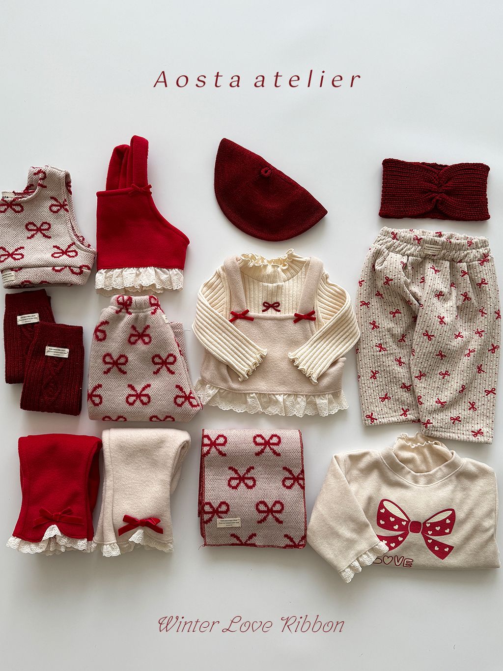 니트헤어밴드 레드-13