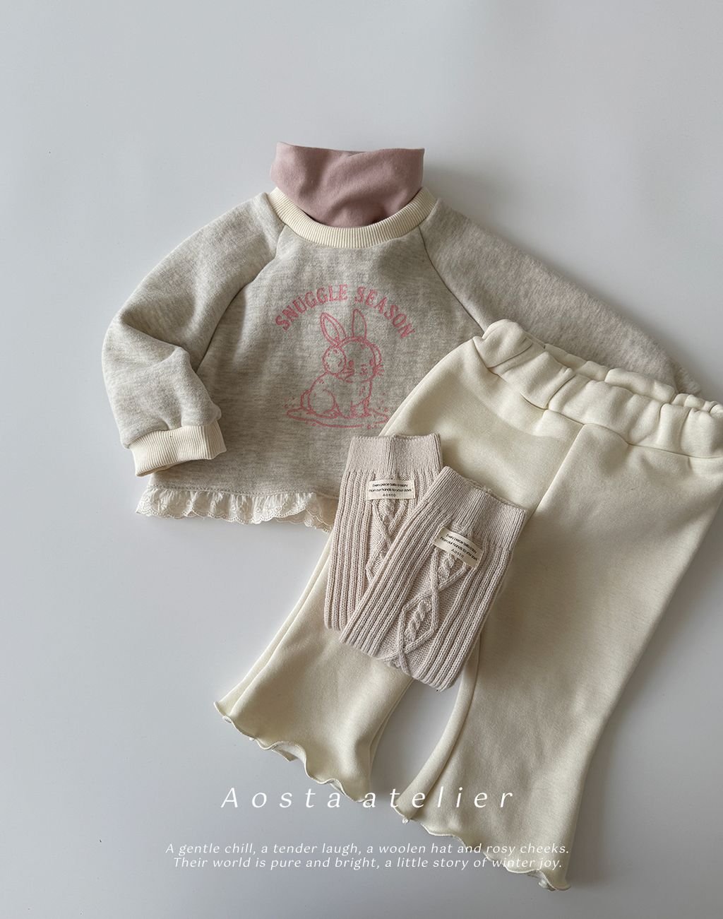 비비래빗맨투맨 오트밀-5