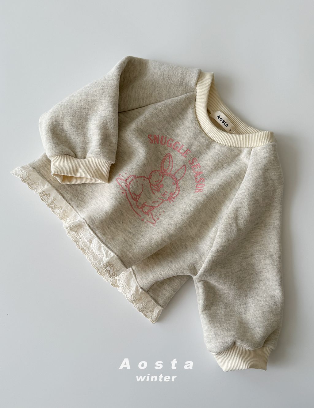 비비래빗맨투맨 오트밀-1