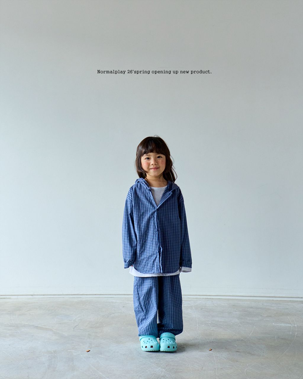 피터팬체크후드셔츠 모델 (1)