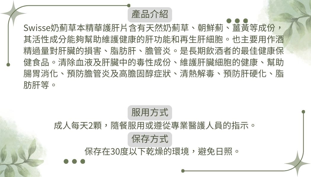 Swisse Liver Detox 草本護肝錠 120 粒 (1)