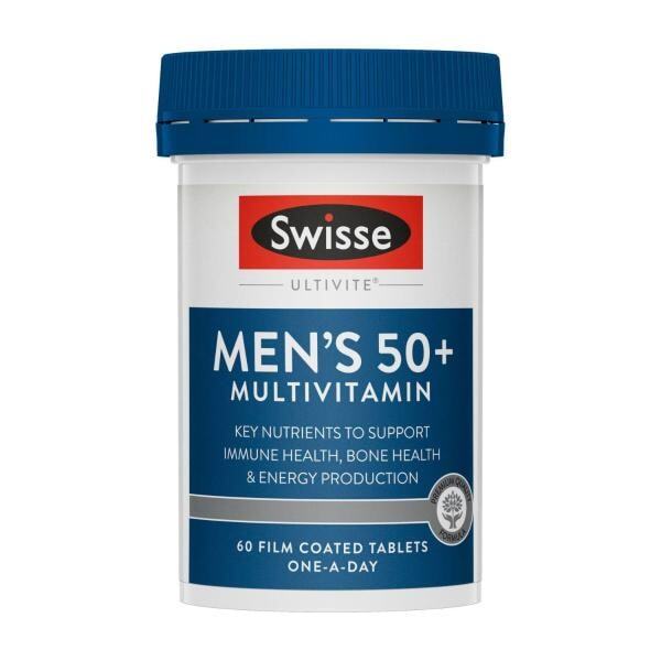 Swisse 男性 50+ 綜合維他命 60錠 Swisse Ultivite Men's 50+ Multivitamin With Key Nutrients  60 pack