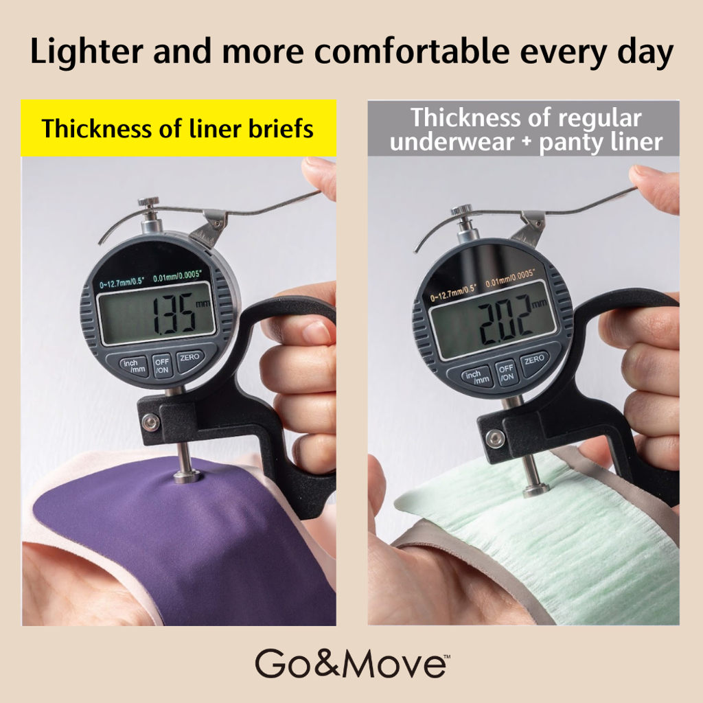 gusset thickness of liner brief is thinner