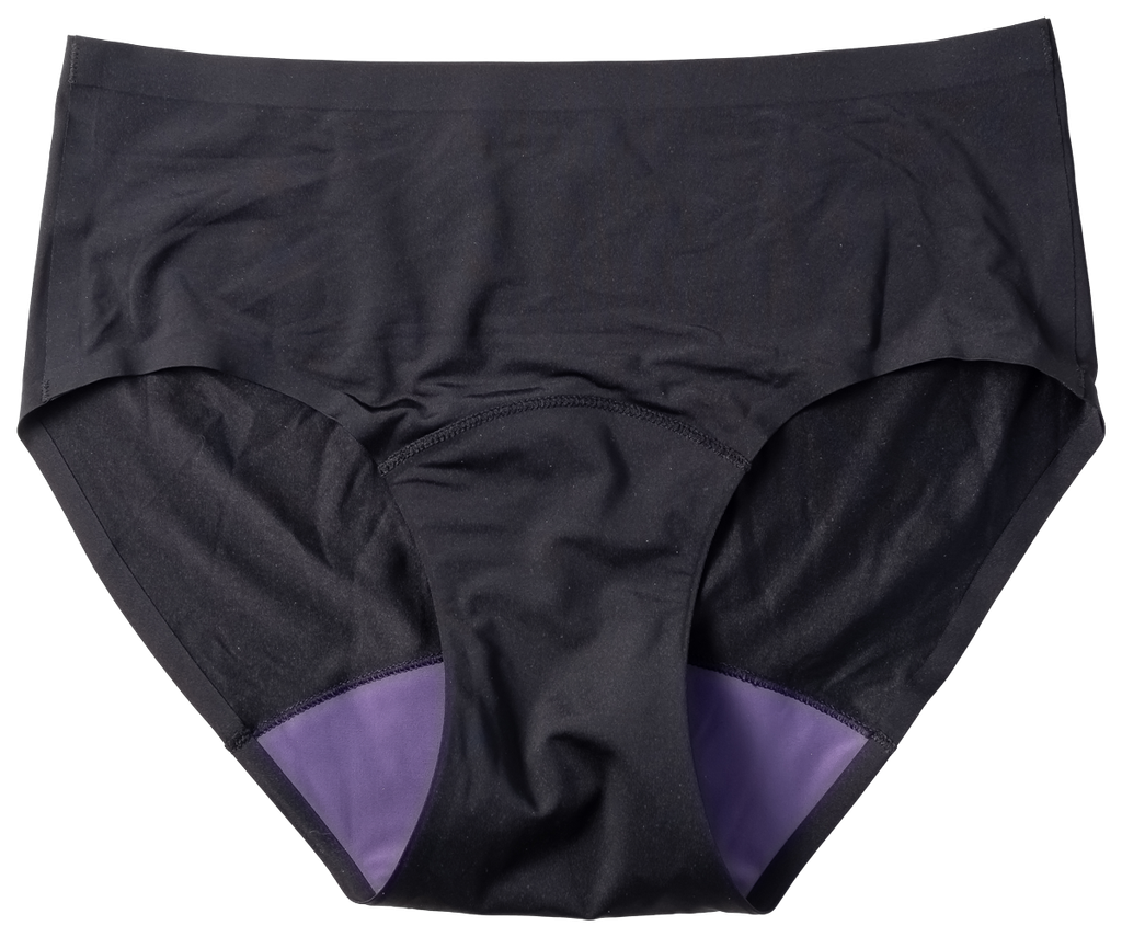 high waist seamless period underwear, daywear, black