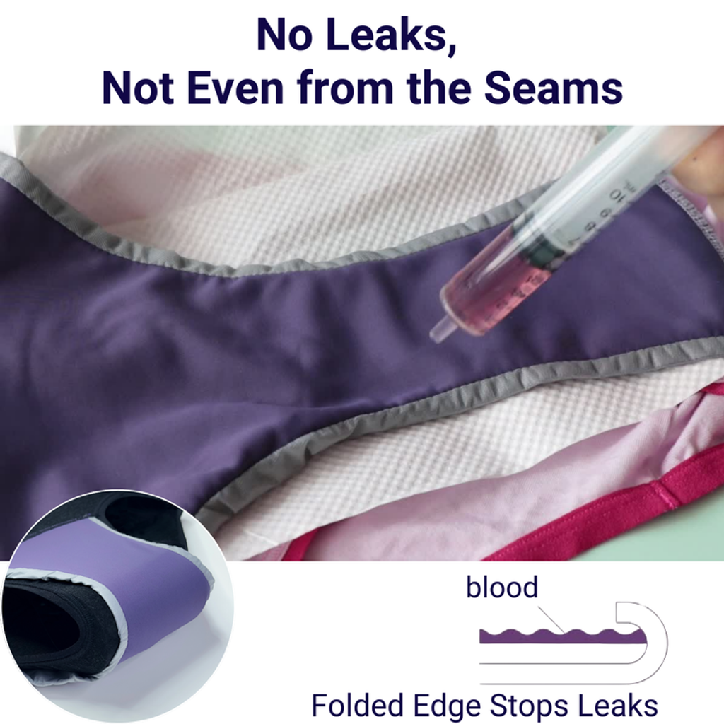 high waist rayon period underwear, daywear, patented leak-proof design