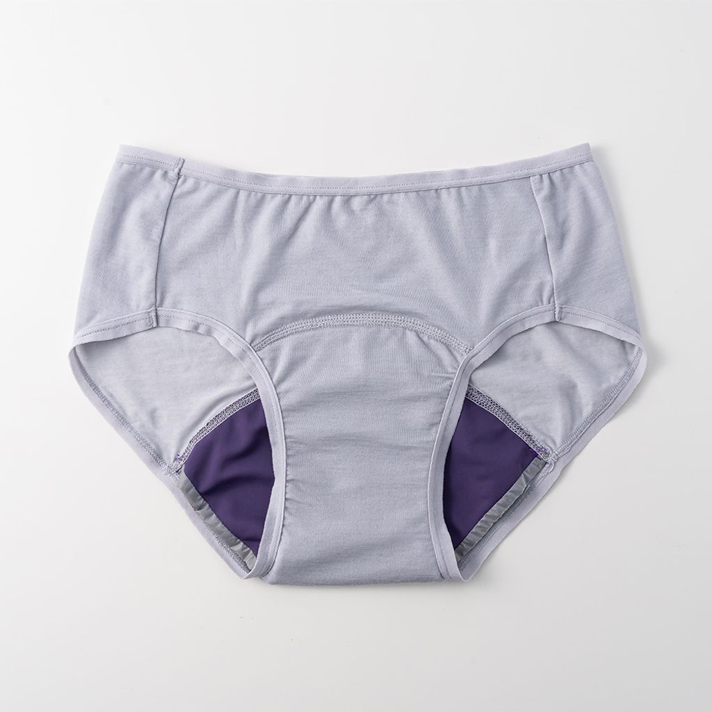 mid waist rayon period underwear, daywear light gray