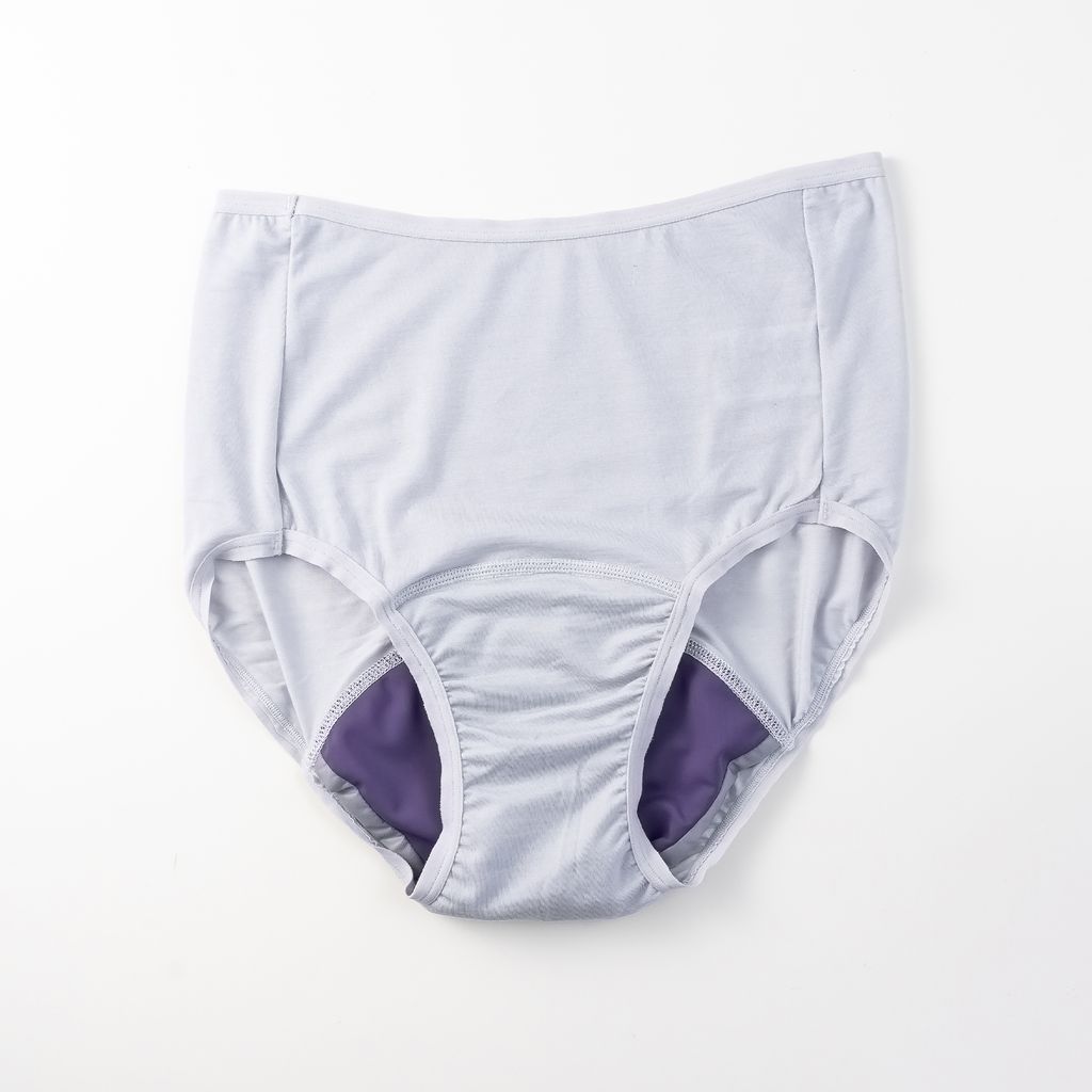 high waist rayon period underwear, daywear, light gray