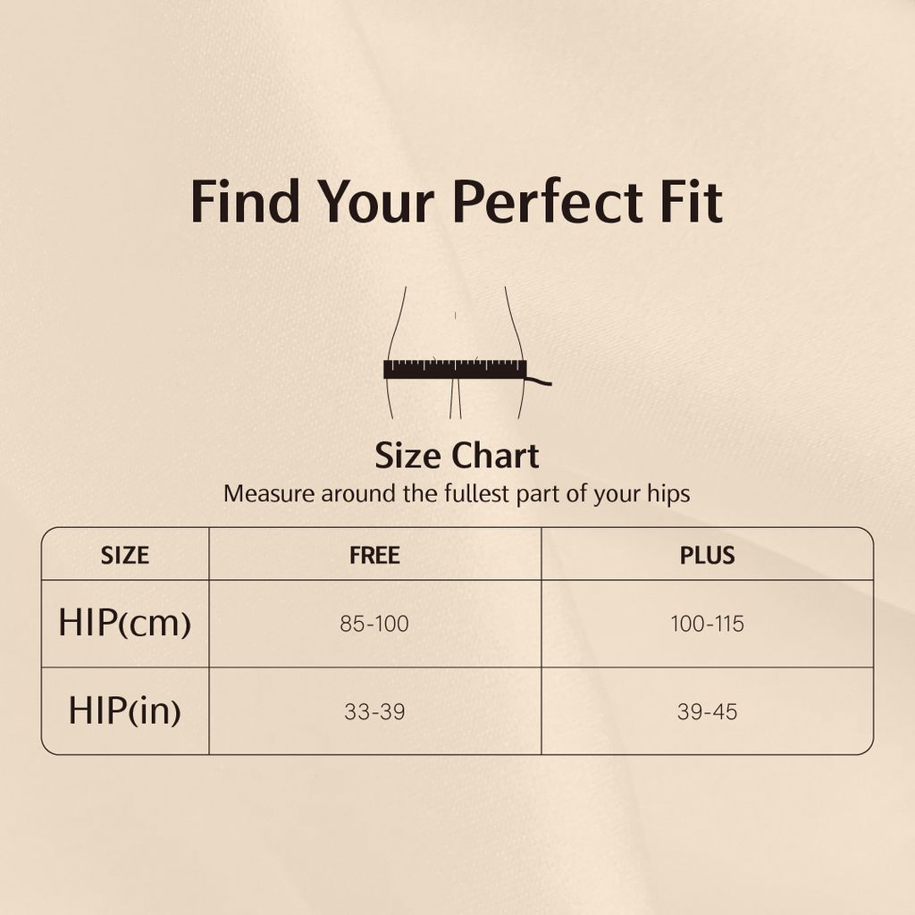 seamless liner brief size chart
