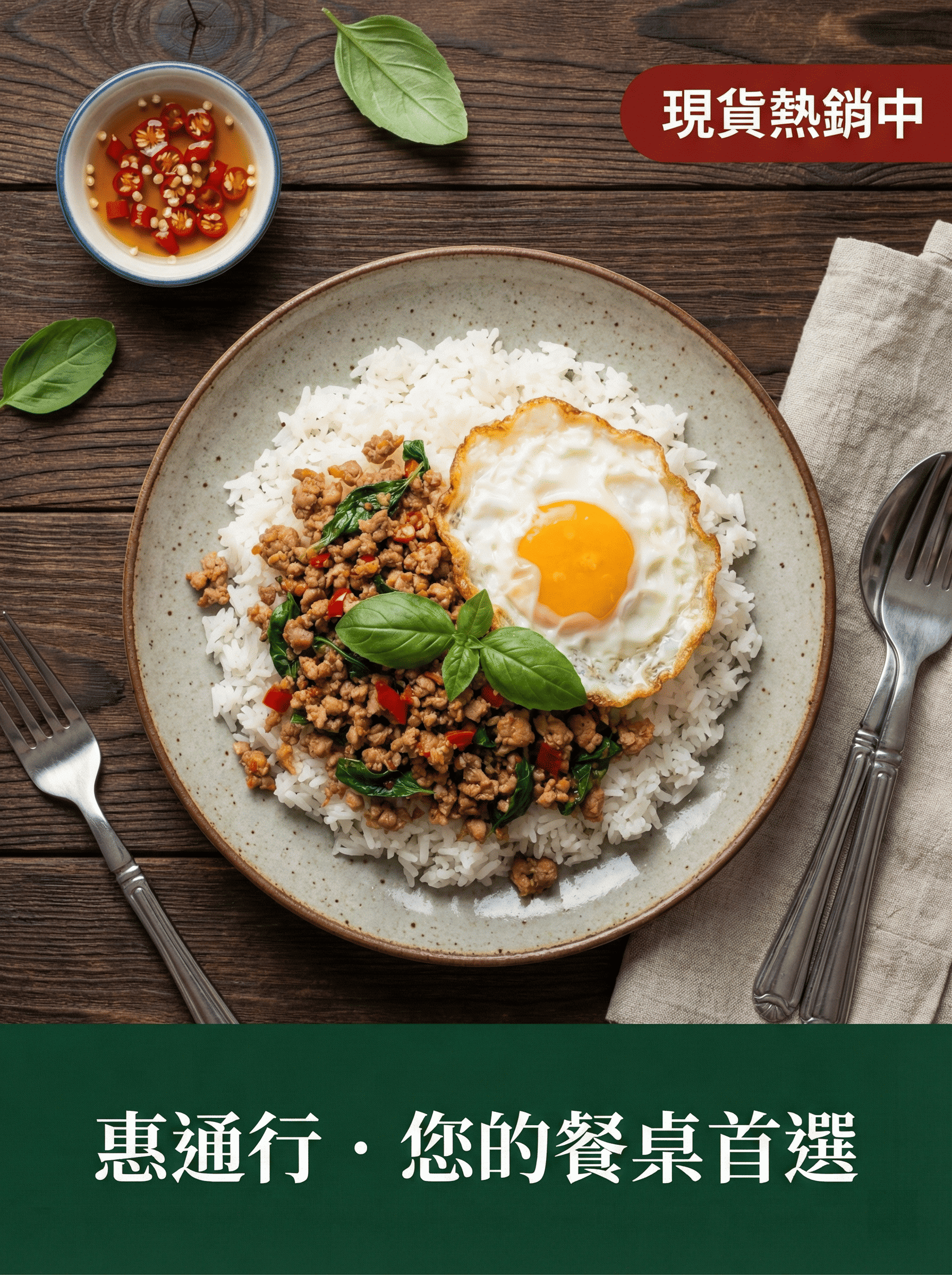 泰國米料理推薦-打拋豬飯-現貨熱銷中