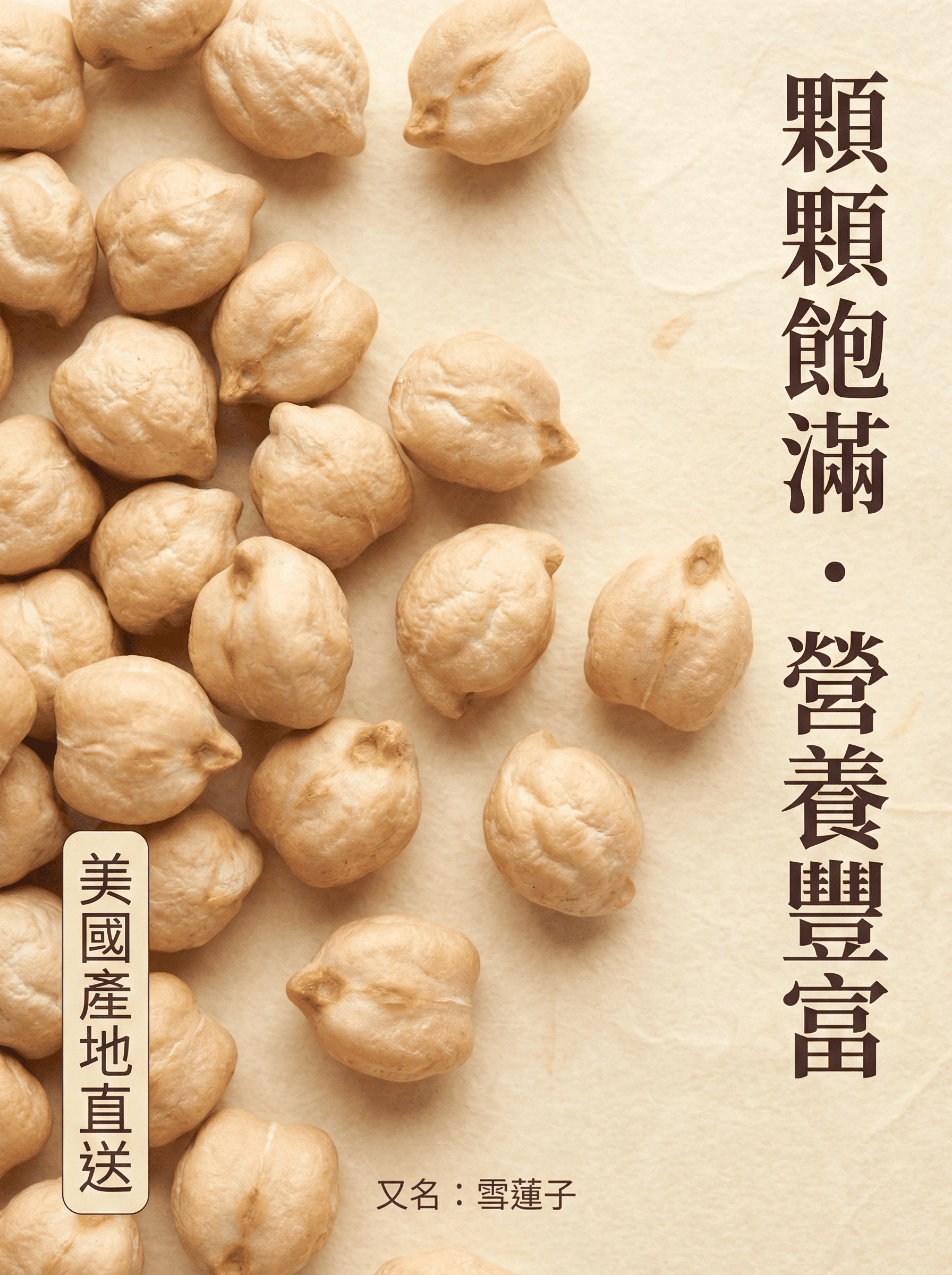 美國鷹嘴豆雪蓮子-顆粒飽滿-產地直送