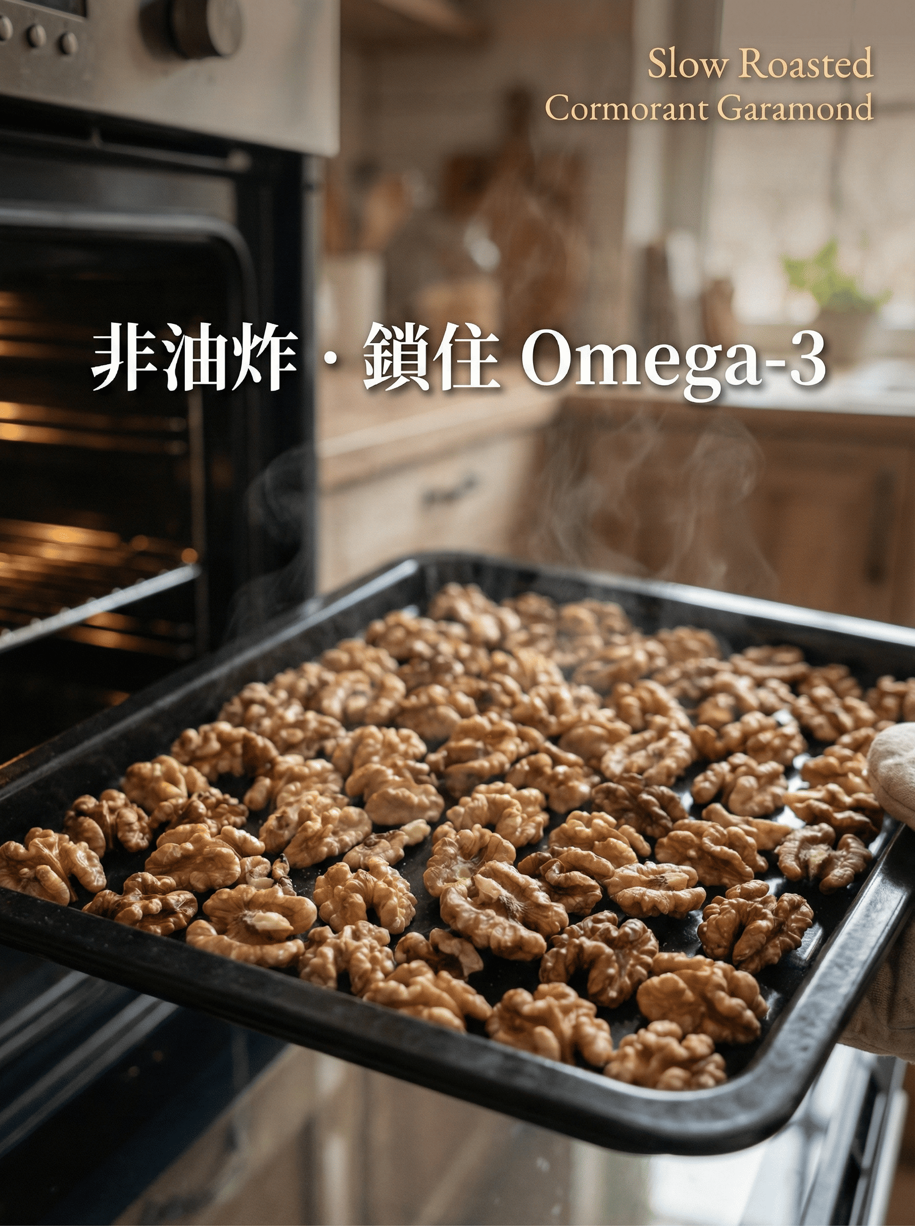 低溫烘焙核桃-非油炸鎖住Omega3-保留天然營養