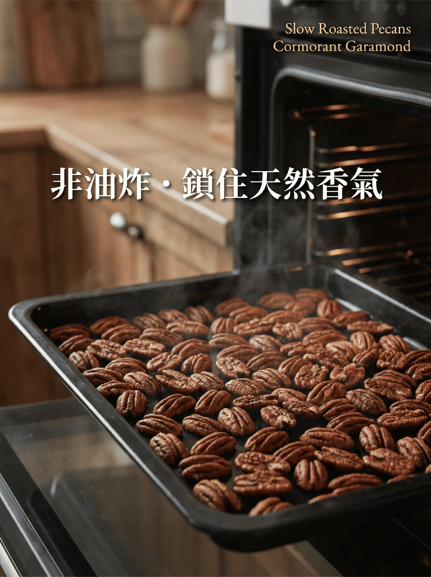 低溫烘焙山核桃-非油炸鎖住天然香氣-保留營養