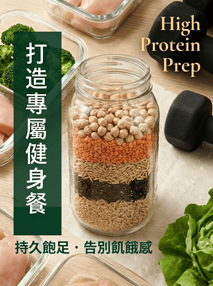 使用穀力充沛機能米打造的高蛋白低GI健身便當