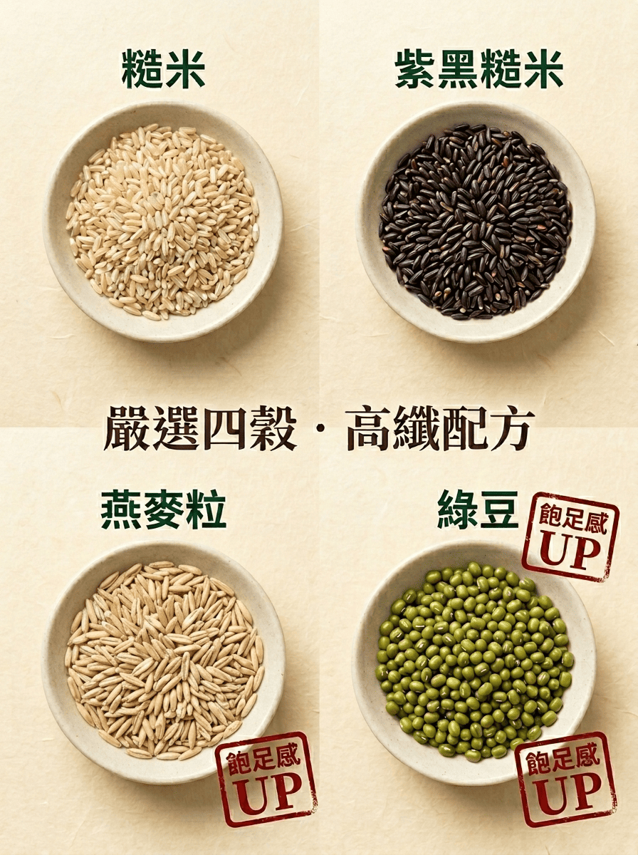 惠通行穀穩安康高纖機能米包裝示意圖
