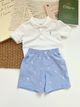 White & Blue Shorts