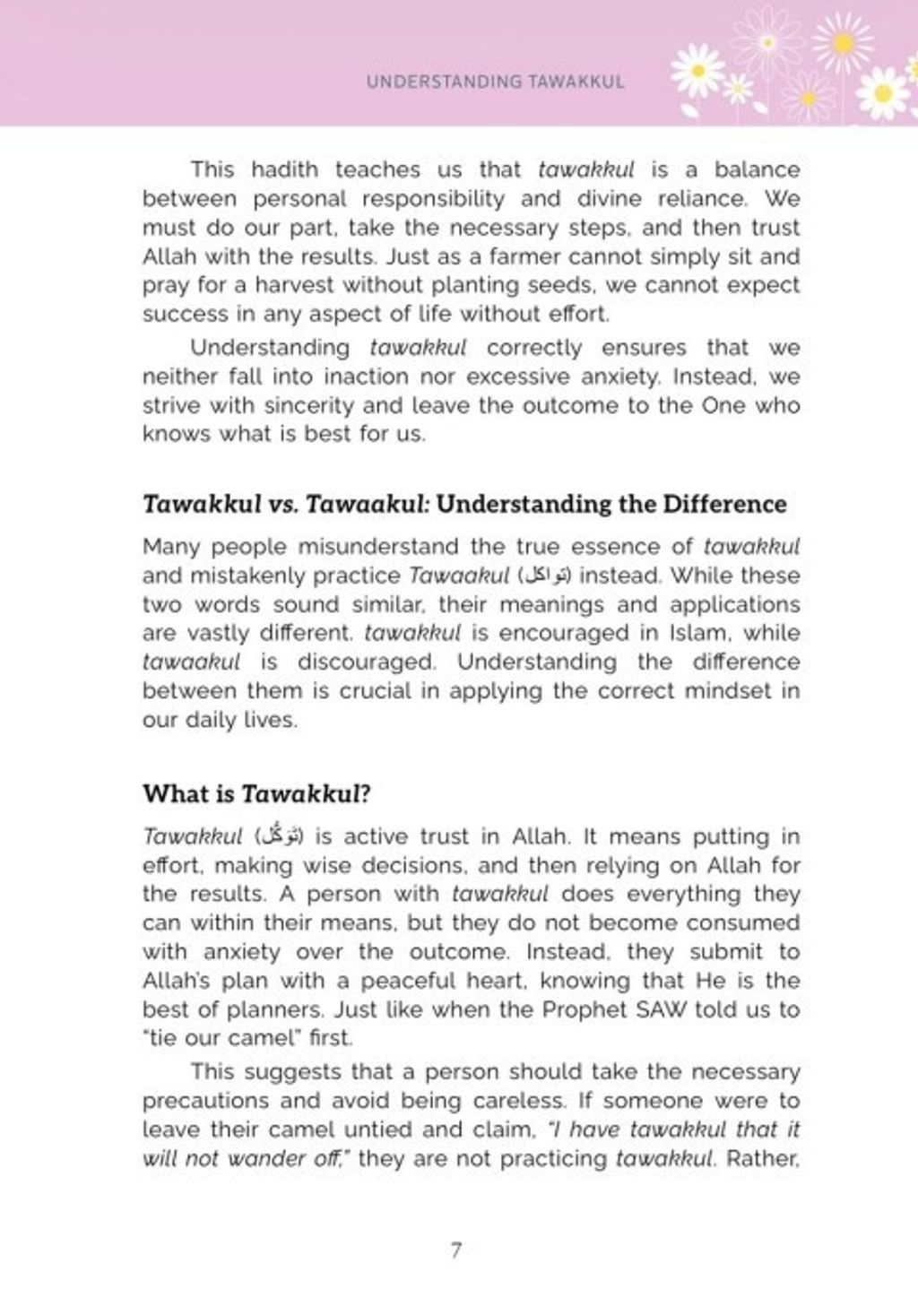 tawakkul content