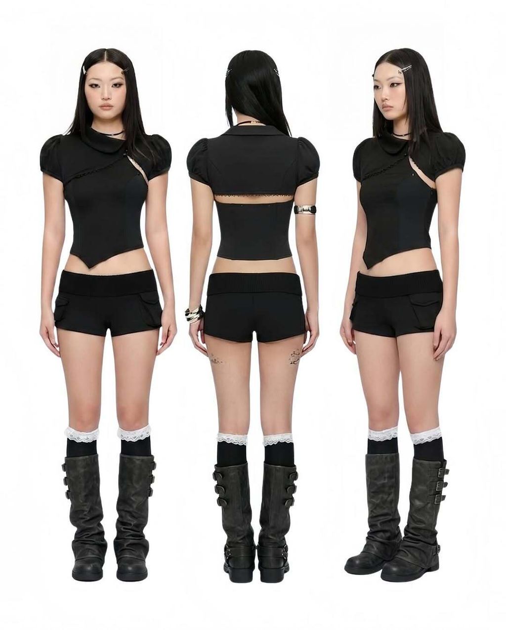 REDEFINING MODERN FEMININITY 🕊️The wait is over. The Xinxin Top + Kanji Minishorts combo is off (1)