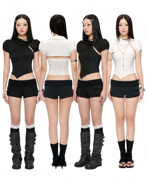 REDEFINING MODERN FEMININITY 🕊️The wait is over. The Xinxin Top + Kanji Minishorts combo is off