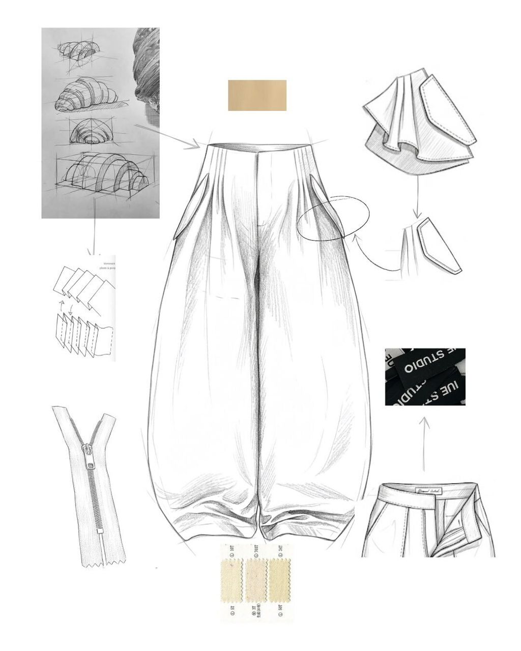 Project- Croissant Baggy Pants (20.05.2025)———Available in S M L XLprincssclub.com - IUE STUDIO 