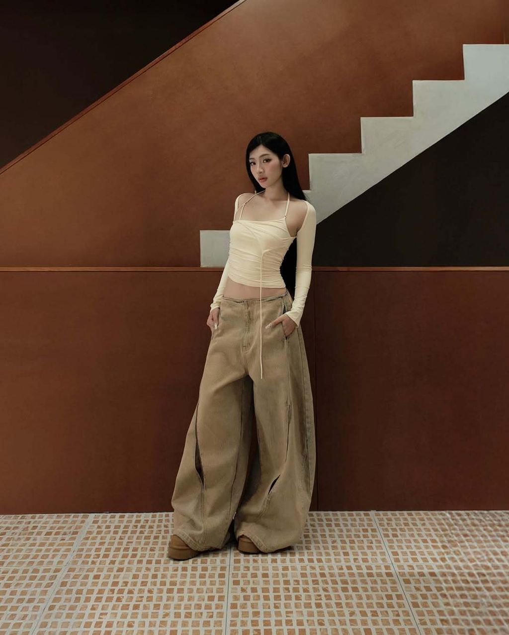 #bunnyhillconcept-- SANSA LONG SLEEVE TOP [ PRE-ORDER ]-- LUDOVIC PANTS VER.JEAN