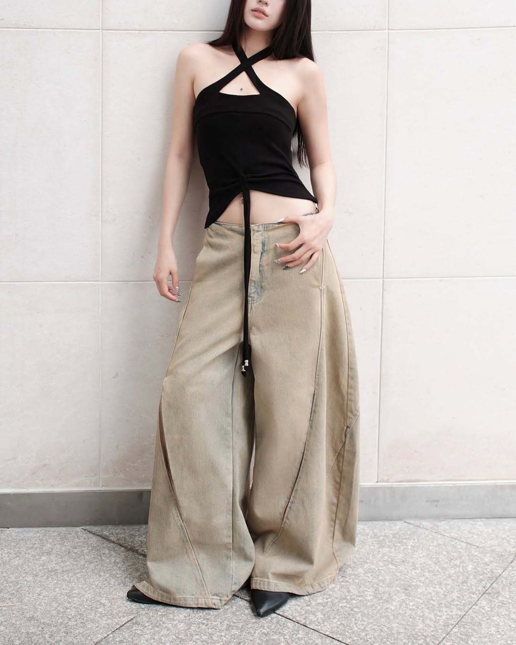 #bunnyhillconcept-- CHERIE HALTER TOP-- LUDOVIC PANTS VER.JEAN