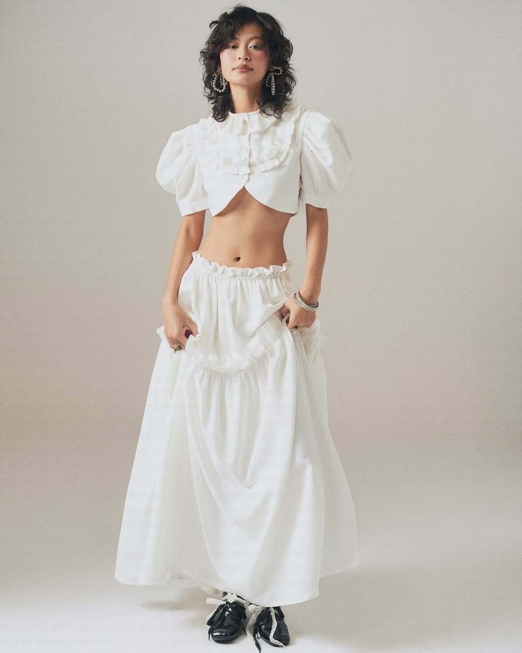 Lullaby Top- features a unique cropped silhouette with a playful tie-front detail, adding a yout (1)