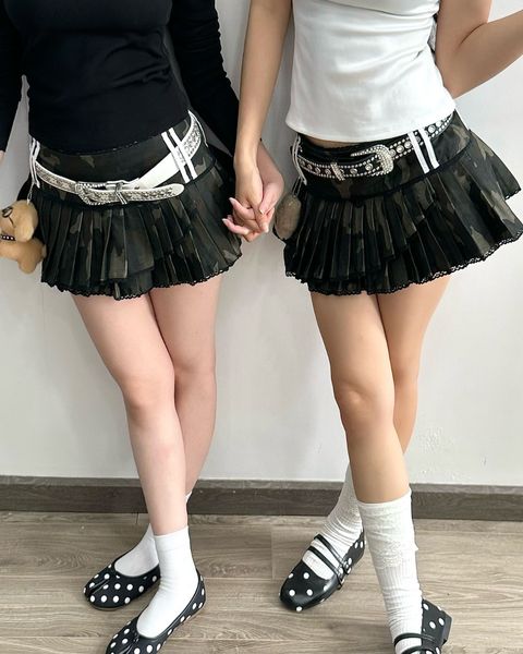 Twinning in our favorite 'Camo Kisses Skirt' ⋆˙⟡Bestie who dress together, stay together ♡ #iue_