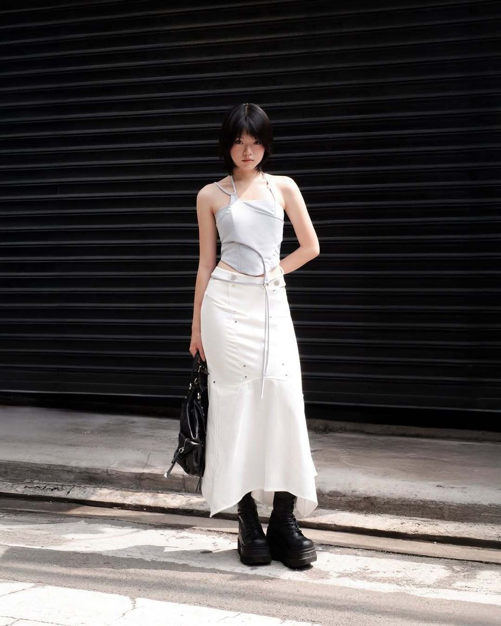 #bunnyhillconcept-- LULLABY HALTER TOP -- NASH FLARED SKIRT (3)