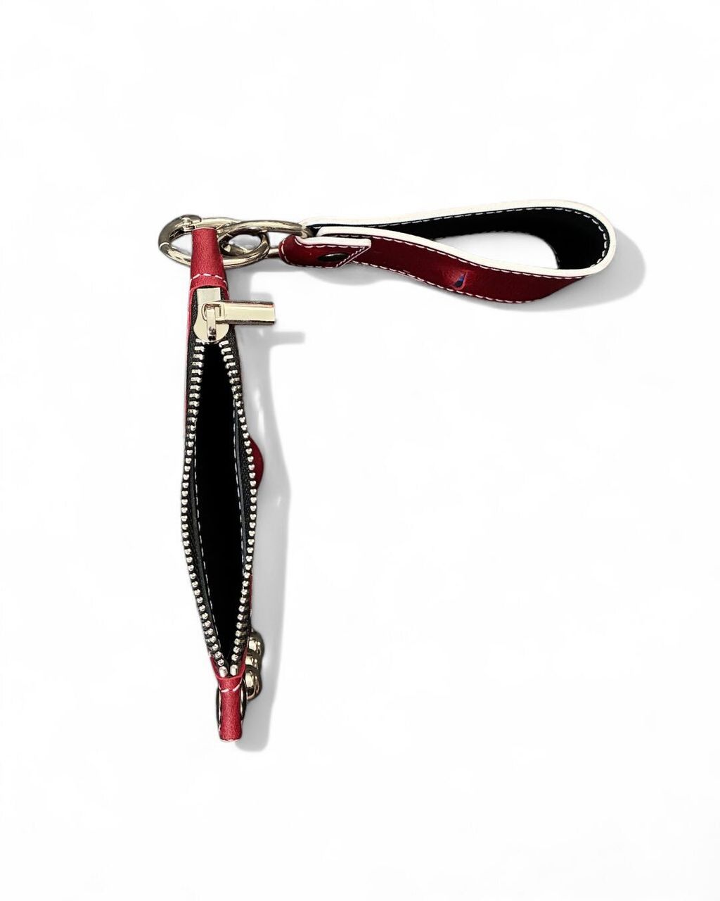 mini wallet - red • Waxed cowhide leather• Stud details• 2 compartments – 1 zipper pocket & 1 ou (3)