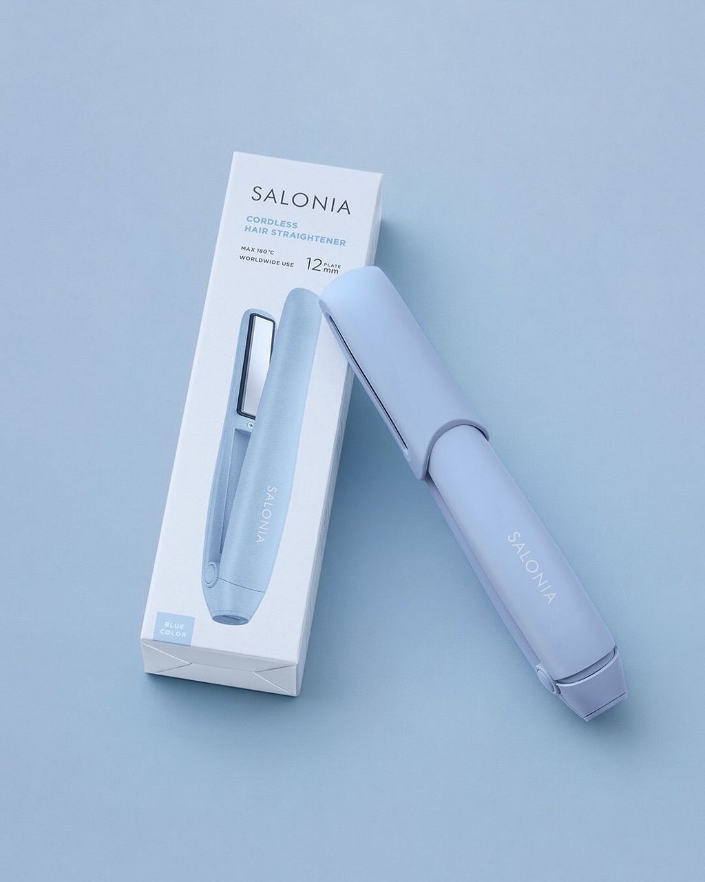 新発売のコードレスヘアアイロン✨🩶グレー🤍ホワイト🩷ピンク💙ブルーの4色展開あなたはどの色が気になりますか？🎨#SALONIA #サロニア #へアアイロン