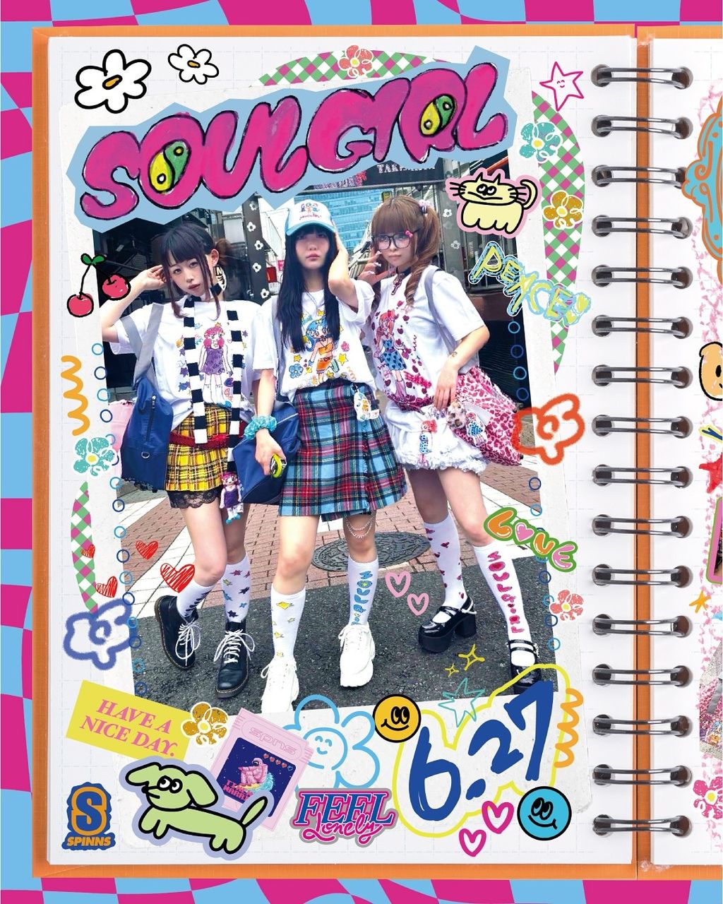 韓国アイドルも愛用する「#SOULPUSSSYCAT」とSPINNSが初コラボ！♡̴⟡.˚テーマは「放課後の原宿」♥️⭐️日本の女子校生スタイルとキャラクターが融合☆★☆📍販売店舗SPINN
