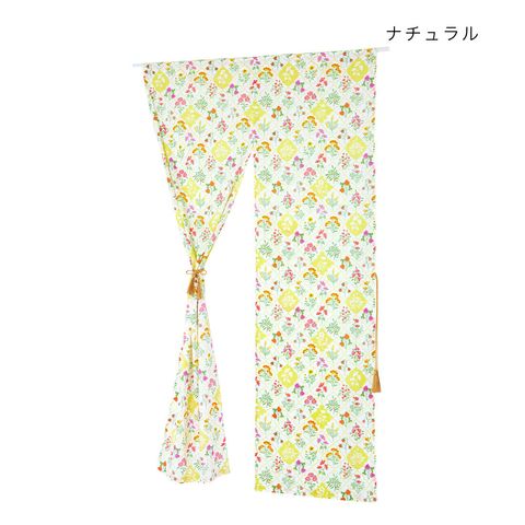 のれん レースフラワーS1黃2
