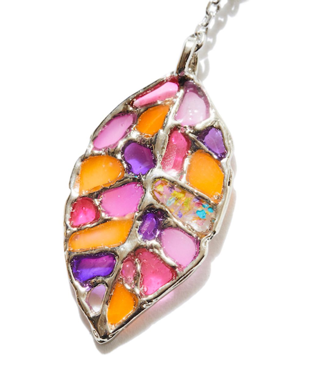 Stained glass Leaf Earrings-2-3