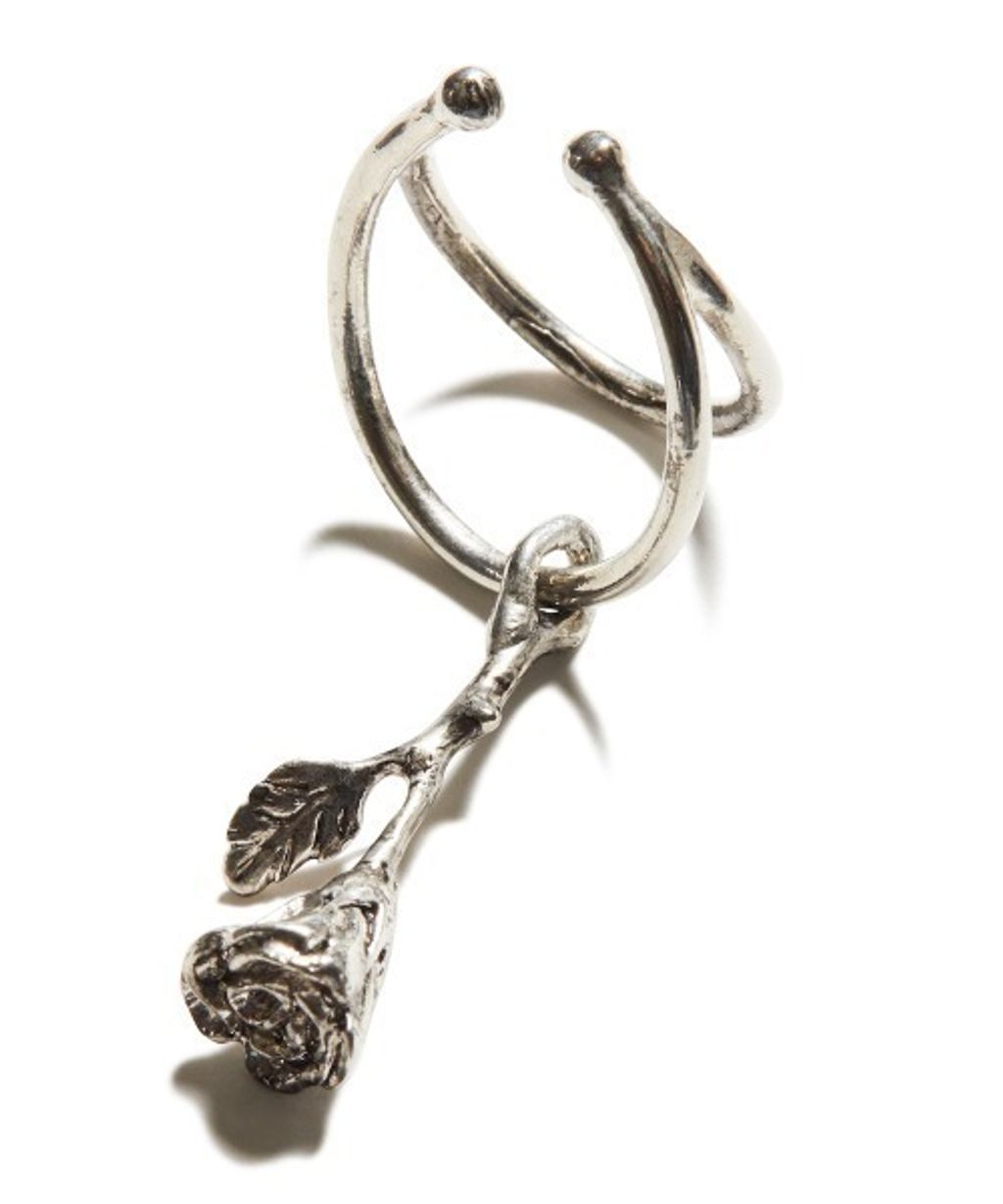 Rose W Ring Ear Cuff-1-2