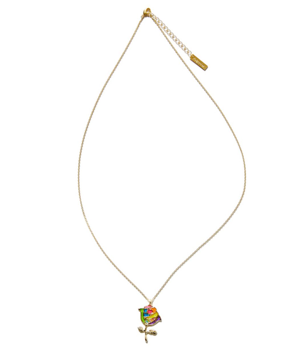 Stained glass Rose Necklace-2-3