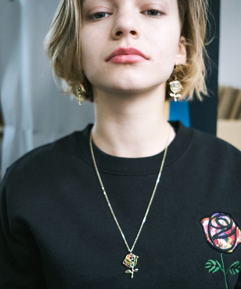 Stained glass Rose Necklace-2-2