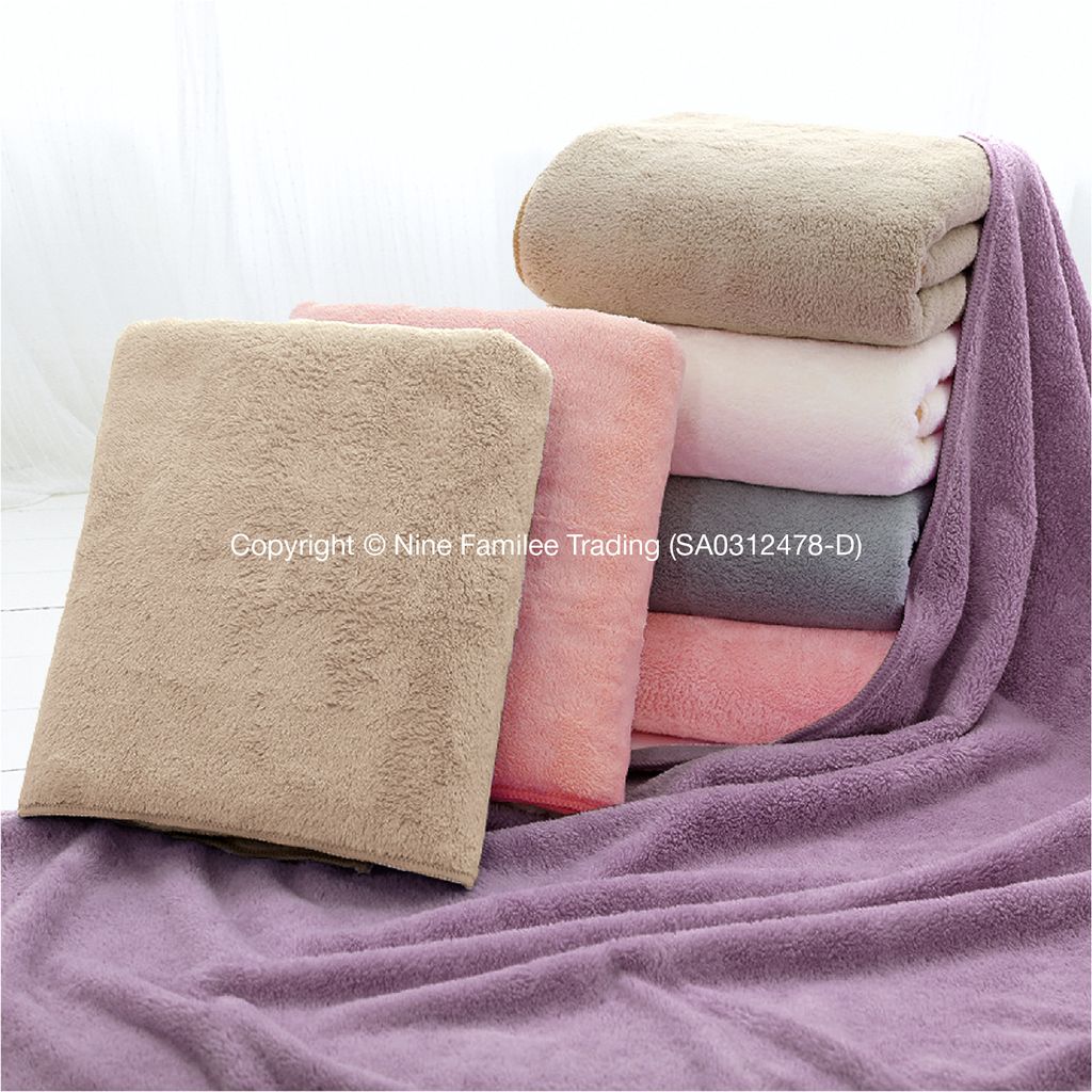 9LEE127 (Coral Fleece Bath Towels) – 9 Familee - Towel Premium